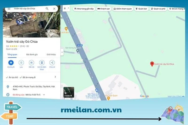 Hướng dẫn đường đi chi tiết đến Vườn trái cây Gò Chùa Tây Ninh
