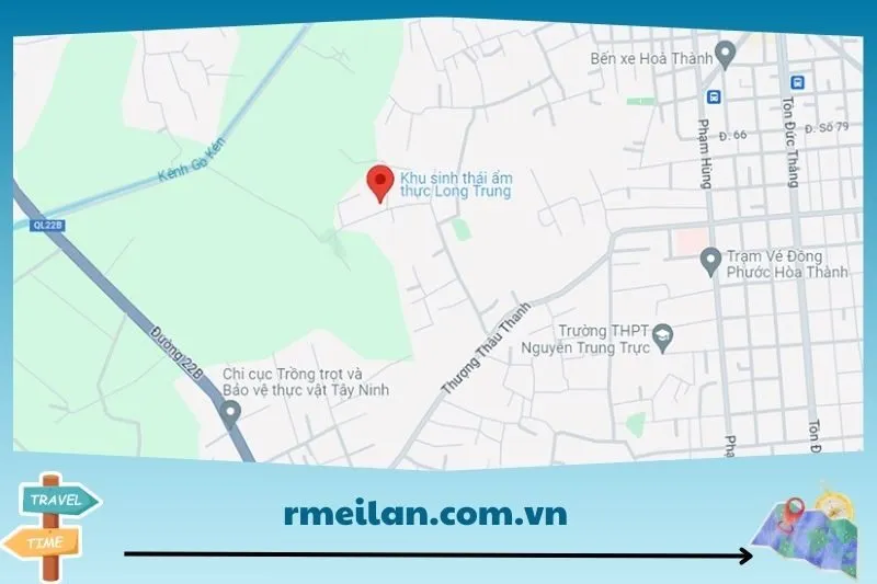 Hướng dẫn đường đi chi tiết Khu du lịch sinh thái Long Trung Tây Ninh
